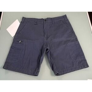 Schmidt Workwear Cargo Shorts Men's 38 Steel Blue 100% Cotton Casual Outdoor